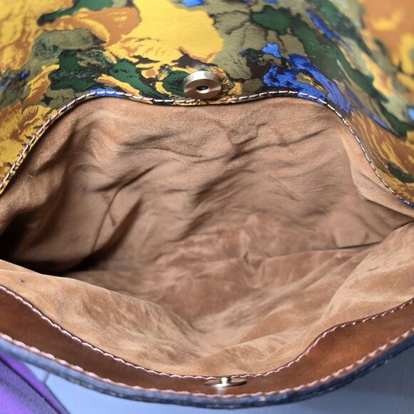 Patricia Nash Luzille Convertible Backpack Crossbody Tote Leather & Suede Floral - Picture 9 of 15